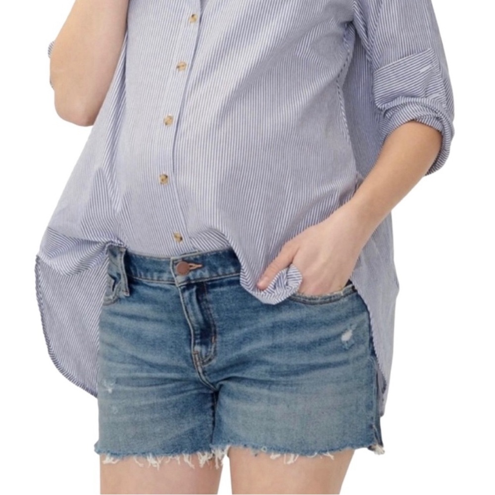 Hatch Maternity The Cut Off Maternity Denim Shorts Size 30